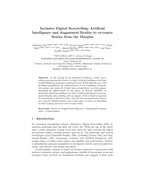 Inclusive Digital Storytelling: Artificial Intelligence and Augmented Reality to re-centre Stories from the Margins