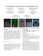 Perceived realism of pedestrian crowds trajectories in VR