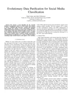 Evolutionary Data Purification for Social Media Classification